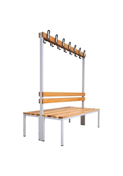 Ayakkabılıksız 4 Ayaklı Çift Taraflı Bank, Kanca Şeritli Bank, 14 Kanca, 150x85x170 Cm, Spor Bankı