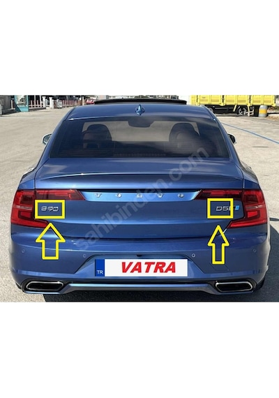 S90 2.0 D D5 R-design 2018-2020 Uyumlu S90 Ve D5 Bagaj Yazısı Seti