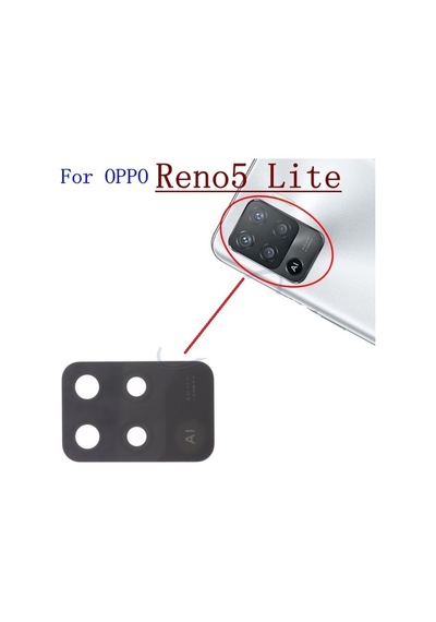 Tkgz Oppo Uyumlu Reno 5 Lite Arka Kamera Camı Lens Yapışkanlı