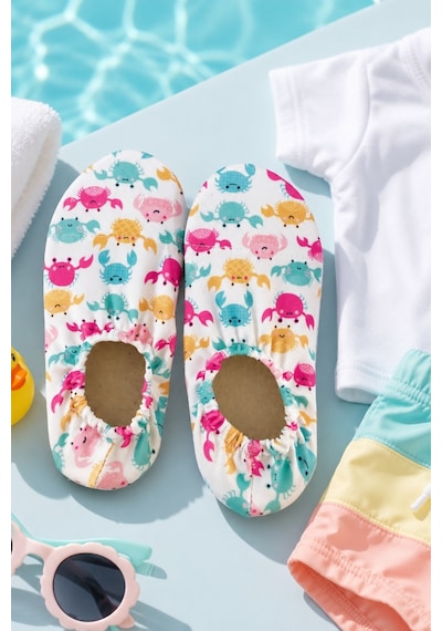 Muggo Baby Kaymaz Tabanlı Unisex Bebek Çocuk Deniz Ayakkabısı Ve Havuz Patiği Pudra