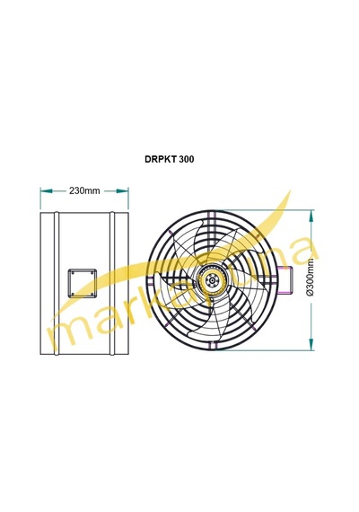 Fanex DRPKT 300 Aksiyel 2500 m³/h 30 cm Kanal Tipi Fan