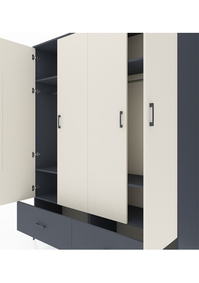 Hyperion Gardrop 6 Raflı 2 Çekmeceli 2 Askılı 176x44x221 Antrasit-aytaşı/antrasit Aytaşı/antrasit Hyperion Gardrop 6 Raflı 2 Çekmeceli 2 Askılı 176x44x221 Antrasit-aytaşı/antrasit Aytaşı/antrasit