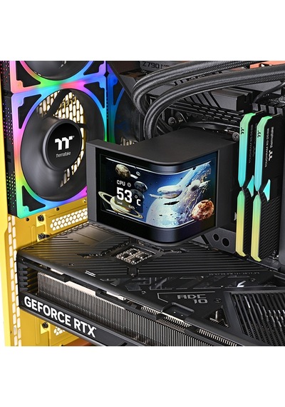Thermaltake Magcurve 360 Ultra 6,67 İnc Amoled Ekranli 3x120mm Argb Sivi Sogutma Kiti