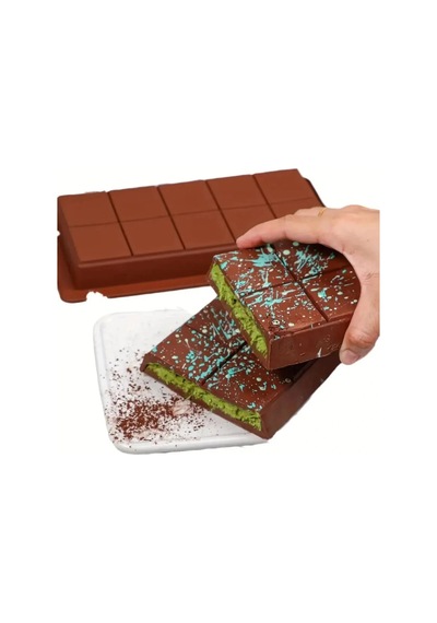 Meşhur Dubai Çikolatası Kalıbı Silikon - Büyük Tablet Çikolata Mum Kek Kalıbı Pasta Kalıbı Diğer