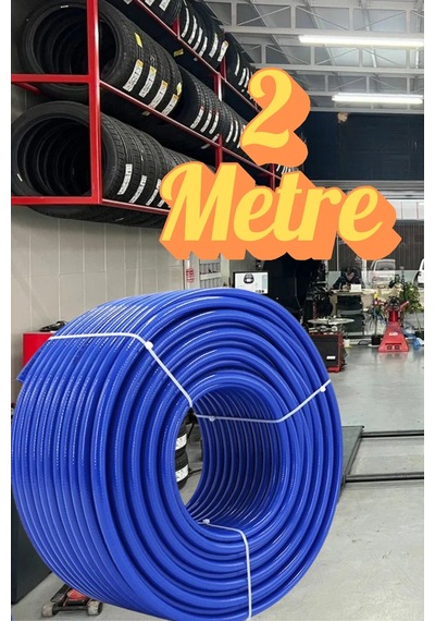 2 Metre Kompresör Hava Hortumu 8 Mm Termo Hortum Mavi Thermo Hortum Basınca Dayanıklı Hortum