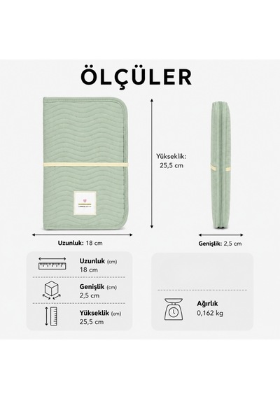 Lassig Changing Pouch Bebek Alt Değiştirme Organizer Mint