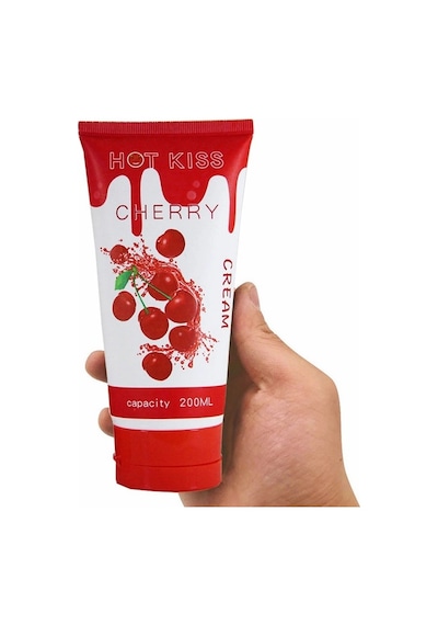 Hot Kiss Cherry Büyük Boy Kiraz Aromalı Su Bazlı Kayganlaştırıcı Jel 200 ML