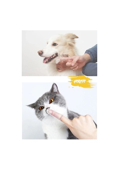 Evcil Hayvan Kedi Köpek Parmak Diş Fırçalama Temizleme Aleti Diş Fırçası