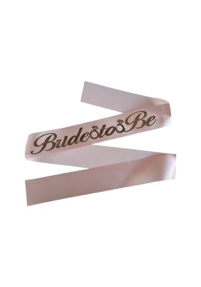Bride To Be Bekarlığa Veda Partisi Kuşak Saten Somon Rengi Altın Varaklı Yazı Bekarlığa Veda Aksesuarı Diğer