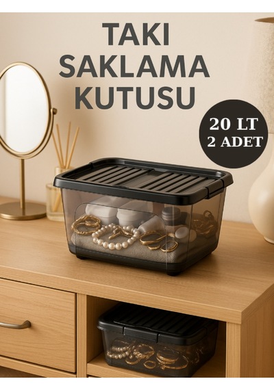 2 Adet Düzenleyici Takı Kutusu Siyah
