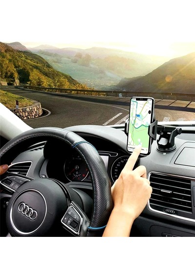 Araç İçi Telefon Tutucu Vantuzlu Teleskopik Kollu Ayarlanabilir Dashboard Cam Uyumlu Telefon Standı