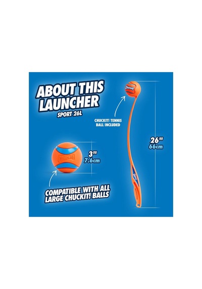 Hepsifur Chuckit Sport Launcher Büyük Boy Top Fırlatıcı Tenis Topu Hediyeli 1240063