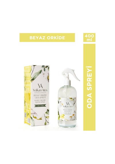 Volkan Ates Natural & Beauty Beyaz Orkide Kokulu Oda Spreyi Cam Şişe 400 Ml