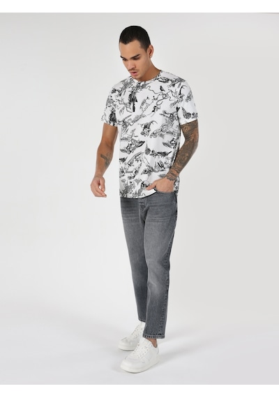 Colin'S Regular Fit Bisiklet Yaka Baskılı Beyaz Erkek Kısa Kol Tişört Cl1061147_Q1.V1_Ofw Colin'S Regular Fit Bisiklet Yaka Baskılı Beyaz Erkek Kısa Kol Tişört Cl1061147_Q1.V1_Ofw