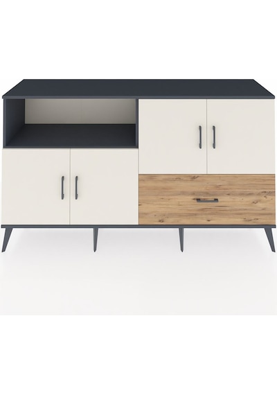 Hyperion Konsol 4 Raflı Tek Çekmeceli 4 Kapaklı 176x44x99 Antrasi Antrasit-aytaşı/çam Hyperion Konsol 4 Raflı Tek Çekmeceli 4 Kapaklı 176x44x99 Antrasi Antrasit-aytaşı/çam