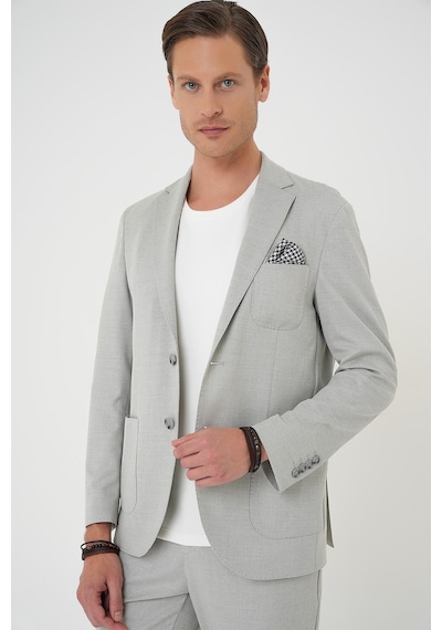 Efor Comfort Fit Mono Yaka Çift Yırtmaç Torba Cep Kendinden Desenli Casual Gri Ceket C 706 Gri Efor Comfort Fit Mono Yaka Çift Yırtmaç Torba Cep Kendinden Desenli Casual Gri Ceket C 706 Gri