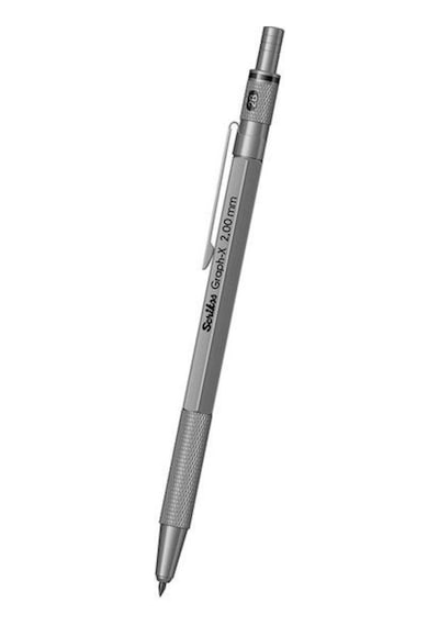 Scrikss Graph X Versatil Mekanik Kurşun Kalem 2mm Uç -gümüş Gri