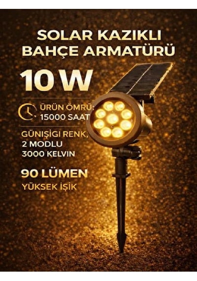 Güneş-solar Enerjili 10 W Yüksek Işık Çim Armetür 1