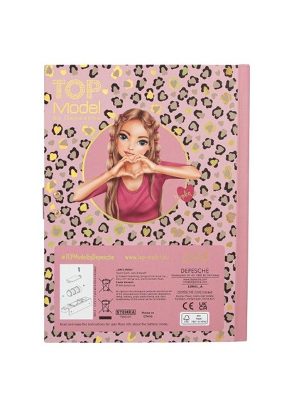 Topmodel By Depesche Leoheart Şifreli Ve Müzikli Günlük Defter - Taylor Swift Şarkılı Açık Pembe