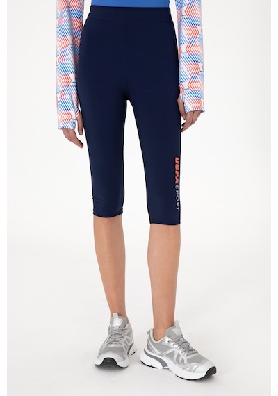U.S. Polo Assn. Kadın Lacivert Yüksek Bel Capri Spor Tayt 50300687-VR033
