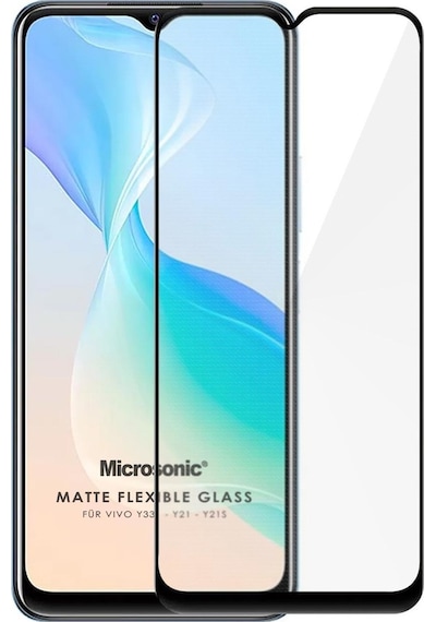 Microsonic Vivo Y21 Seramik Matte Flexible Ekran Koruyucu Siyah