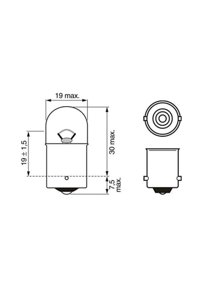 Bosch R10w 12v 10w Ba15s 245 Pure Light Ampul 2'li Park Stop Sinyal Geri Vites Ampulü