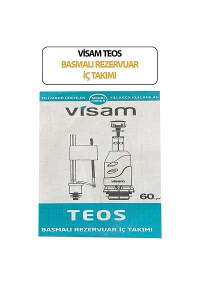 Teos Basmalı Klozet Rezervuar Iç Takımı Beyaz