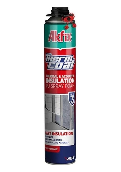 Akfix Thermcoat Termal Ve Akustik Yalıtım Poliüretan Köpüğü 930 Gr
