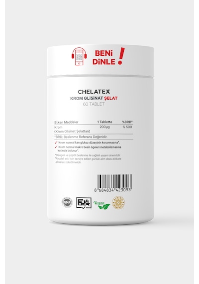 Chelatex Krom Glisinat Takviye Edici 60 Tablet