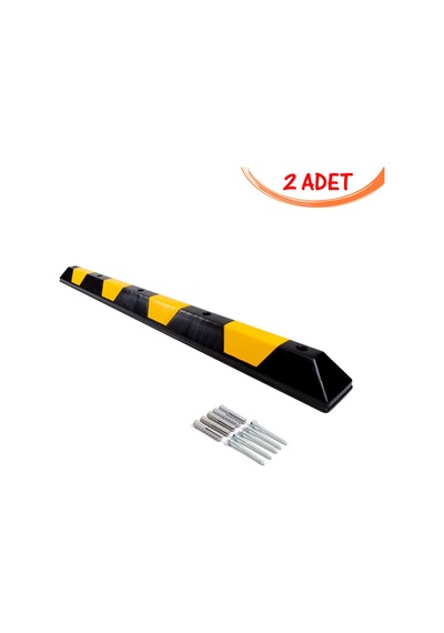 Otopark Stoperi Plastik Lastik Araç Stoperi Otopark Araç Durdurucu 1800x150x100mm 2 Adet