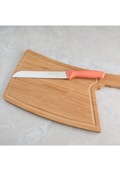 Aryıldız Rexa Tırtıklı Ekmek Bıçak Turuncu 19 Cm Renkli