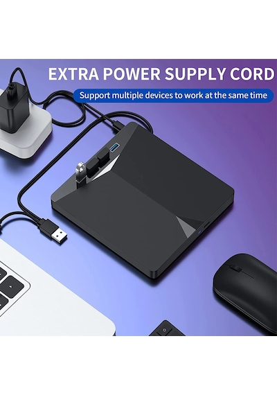 Monozone Harici Cd Dvd Rom Yazıcı Okuyucu Type-c Usb 3.0 Hub