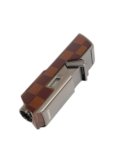 Cohiba Tek Torch Pürmüz Delici İğneli Desenli Gunmetal Metal Puro Çakmak - Tr9596