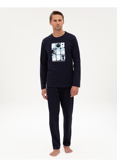 Pierre Cardin Erkek Lacivert Pijama Takım 50322655-200 Lacivert