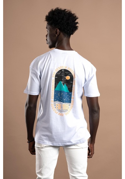 Fbı Yarım Oversize Hafif Bol Kesim Arkası Baskılı Pamuklu T-shirt 001
