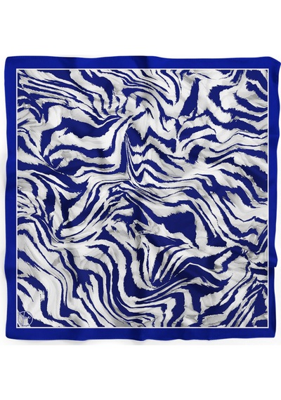 Zebra Desen Bandana/fular Lacivert