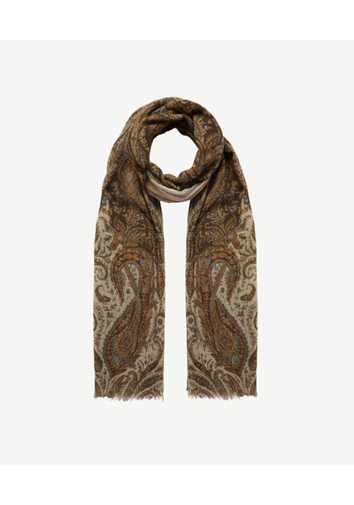 Yargıcı Paisley Desenli Yün Şal 26kksl1009x 320 Çok Renkli