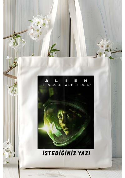 Art Hediye Alien İsolation Oyun Baskılı Omuz Çanta Kişiye Özel Model 2 Çok Renkli