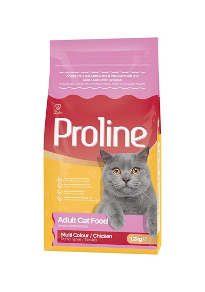 Tr Line Renkli Taneli Tavuklu Yetişkin Kedi Maması 1.2 Kg