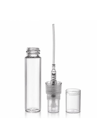 50 Adet Boş Cam Parfüm Şişe, 5 Ml, Spreyli, Şeffaf
