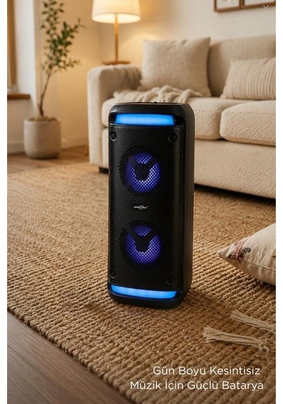 Bluetooth Hoparlör Rgb Işıklı Kablosuz Speaker Gts-2088 Siyah Seyyar Ofis Mini Boyut