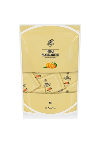Rebul 70 Derece Mandarine Kolonyalı Mendil 50'li