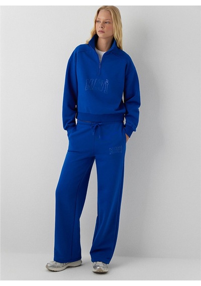 Mavi Yarım Fermuarlı Logo Sweatshırt Saks Mav Saks Kadın Sweatshirt M1s20130-70896