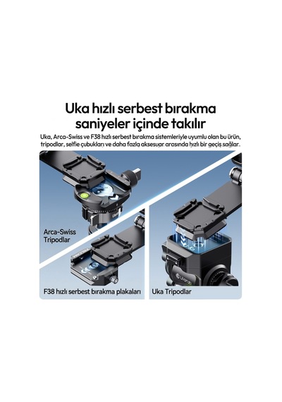 Ulanzi Uka11 Katlanabilir Quick Release L Plate Kamera Montaj Aparatı - C103