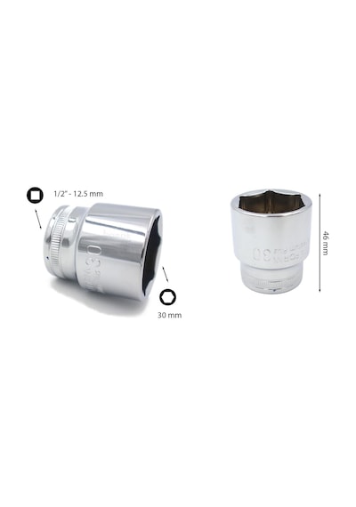 Ceta Form 30 mm 1/2” 6 Köşe Lokma Anahtar C22-H30