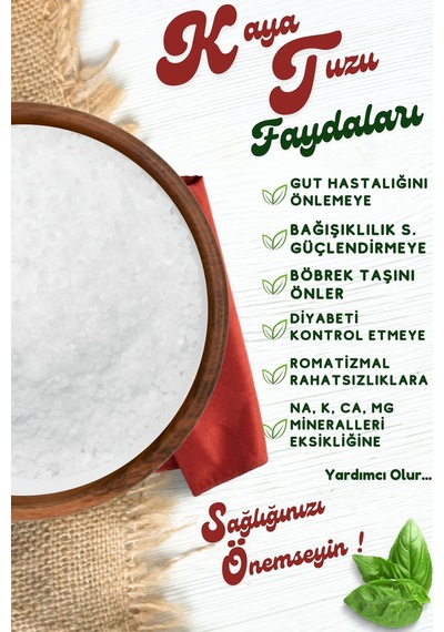 Rafine Edilmemiş Vitamin Mineral Deposu Öğütülmüş Toz Kaya & Himalaya Tuzu Avantajlı Set 1000gr.