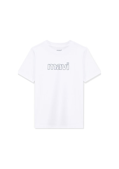Mavi - Mavi Logo Baskılı Beyaz Tişört 66323620 Beyaz