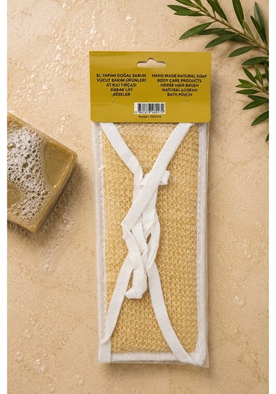 Arga Çiftli Sırt Uzun Kabak Lifi 28cmx12cm Doğal Cilt Temizleme Bitkisel Banyo Lifi - 573083703