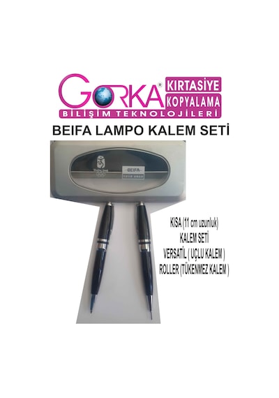 Beıfa Lampo Lüks 2 Li Kalem Seti Kısa Boy