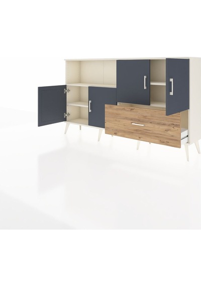 Arges Konsol 4 Raflı Tek Çekmeceli 4 Kapaklı 176x30x99 Aytaşı-ant Aytaşı-antrasit/çam Arges Konsol 4 Raflı Tek Çekmeceli 4 Kapaklı 176x30x99 Aytaşı-ant Aytaşı-antrasit/çam